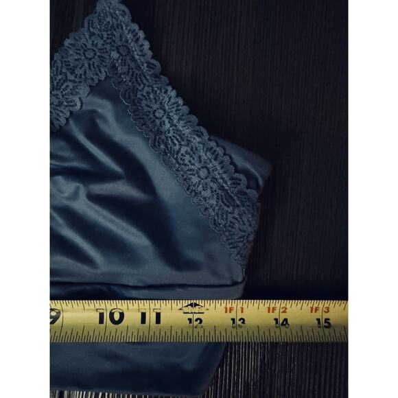 Aerie Y2K Brawlette Cami Bra Coquette Romantic Floral Lace Trim Midnight Blue M - Picture 5 of 8